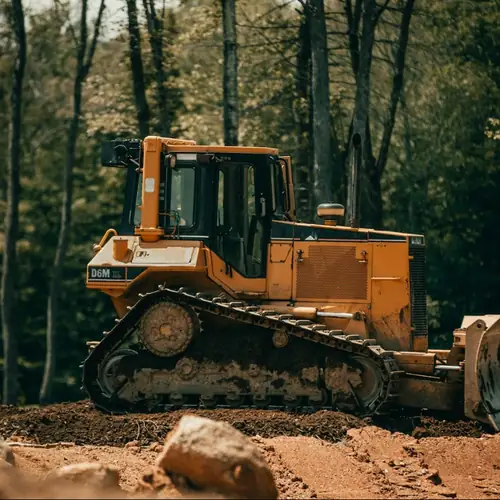 Bulldozer clearing a site